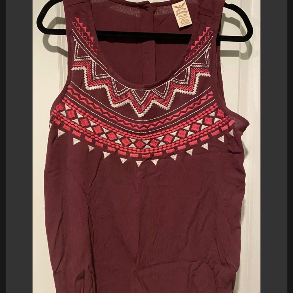 Faded Glory Sleeveless Maroon Top XXL NWT